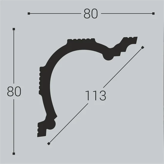 Карнизы К1 80x80