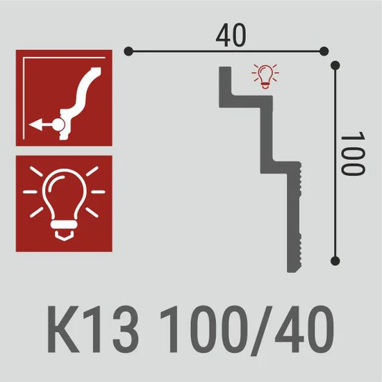 Карнизы К13Н 100x40
