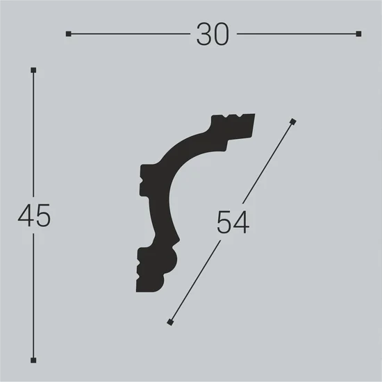 Карнизы К8 45x30