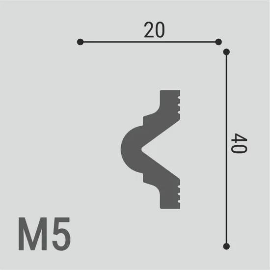Молдинги и уголки М5 40x20 XPS