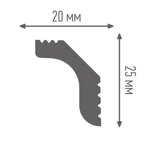 Потолочный плинтус из полистирола C20/25