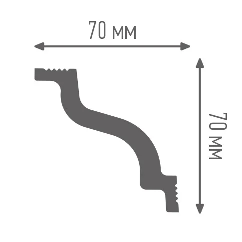 Потолочный плинтус из полистирола D70/70