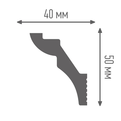 Потолочный плинтус из полистирола H40/50SC