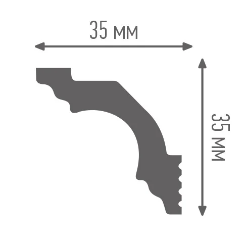 Потолочный плинтус из полистирола I35/35SC