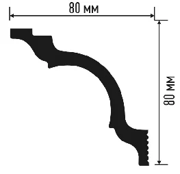Потолочный плинтус из полистирола I80/80