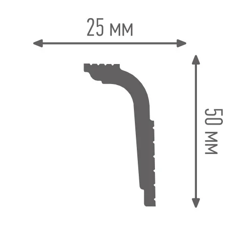 Потолочный плинтус из полистирола IC25/50