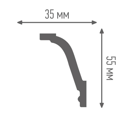 Потолочный плинтус из полистирола IC35/55SC