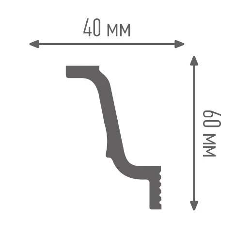 Потолочный плинтус из полистирола J40/60SC