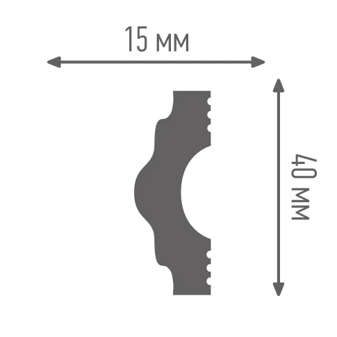 Потолочный плинтус из полистирола M40/15
