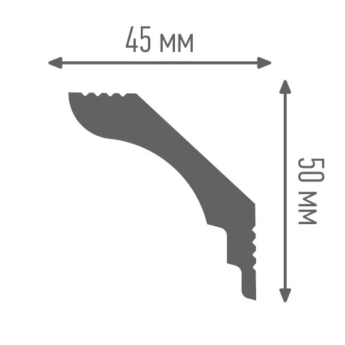Потолочный плинтус из полистирола P45/50