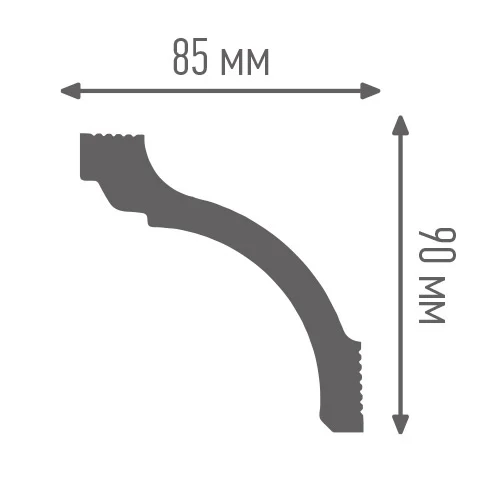 Потолочный плинтус из полистирола S85/90