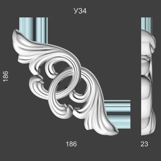 Молдинги и уголки У34-М10